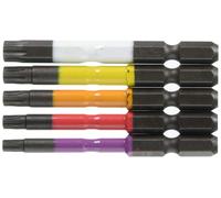 ANEX Color Bit Hex Lobe Set di alimentazione a testa singola con custodia 5 p...