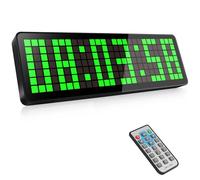 AnExer Timer da Palestra LED, 13.2" Grande Orologio da Parete Digitale | Timer Palestra con CountDown/Up Cronometro, Telecomando, Luminosità Regolabile per Soggiorno, Ufficio, Cucina, Aula, Palestra