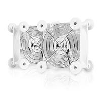 ANEXT, USB Fan, USB Computer Fan, Silent Fans for Receiver DVR PlayStation Xbox Computer, (80mm,White Dual Packs)