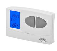 ANFEL Cronotermostato Digitale EASY con programmazione Settimanale a Batteria, D