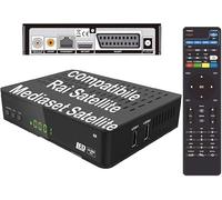ANFEL S2 Decoder Satellitare Full HD Compatibile Con TV satellitare Rai Satellite e Tv Svizzera Italiana S2 DVB-S2 HEVC H265 MAIN 10,Telecomando Universale 2 in 1 per il ricevitore e la TV