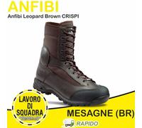 Anfibi CRISPI LEOPARD Marroni Militari Estivi con Suola in Vibram Trekking
