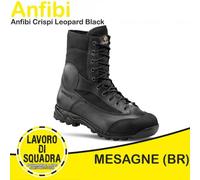 Anfibi CRISPI LEOPARD Neri Militari Estivi con Suola in Vibram Trekking