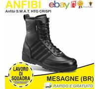 Anfibi CRISPI SWAT HTG Militari in Pelle e GoreTex Anfibio Forze dell'ordine
