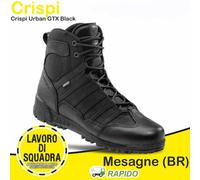 Anfibi Crispi SWAT URBAN GTX Black Nero Scarponcini Pelle Scarpa Goretex CC Neri