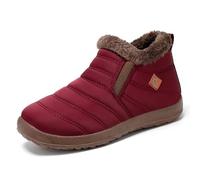 Anfibi Donna Invernali 2026 Scarpe da Ginnastica Trekking Uomo Impermeabili Doposci Scarponcino Invernale Ragazzo Scarpa (Rosso,36)