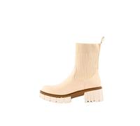 Anfibi Donna Platform Stivali Invernali Suola Track (Beige, numeric_39)