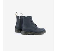 DR MARTENS Donna 1460 Pascal Zip Frontale Giallo Cucitura IN Nero Taglia UK 3 -