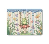 Anfibio Swing - Tappetino scolapiatti per bancone della cucina, tappetino scolapiatti in gomma assorbente verde anfibio tappetino scolapiatti in pelle PU per protezione bar 45,7 x 61 cm