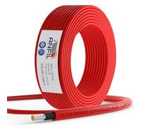 ANFIL Cavo di Prolunga per Pannelli Solari - Nero e Rosso 4 mm2 6 mm2-1800 V DC Nominale - Cavo di Qualità a Doppio Isolamento (20m, 6mm2 Rosso)