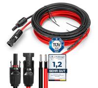 ANFIL - Cavo di prolunga per pannello solare da 4 mm², con presa e spina, con 0% IVA a norma dell'articolo 12, paragrafo 3, UStG (1-30 m, 4 mm²/6 mm²) per cavo PV, pannello solare (9 m rosso + 9 m