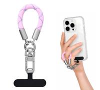 Anfire Catenina universale corta per cellulare con cuscinetto per tutti gli | rosa, multifunzione, da appendere per cellulare, chiavi, borsa, cuffie, per tutte le occasioni