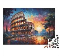 Anfiteatro romano Puzzle 1000 Pezzi Carta per Adulti Veduta della città al tramonto Gioco di Puzzle 1000 Pezzi Relax Famiglia Decorazione Regalo 70x50cm/1000pcs