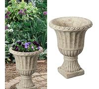 Anfora in cemento, design antico, altezza di 20 cm, vaso per piante, per decorazione da giardino