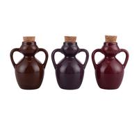 Anfora mini oliera 107 ml in ceramica e sughero, Masseria Dark