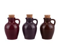 Anfora mini oliera 95 ml in ceramica e sughero, Masseria Dark