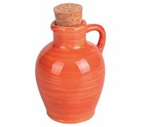 Anfora Mini oliera 95 ml in Ceramica Tappo in Sughero, Dulce de Leche, Tinte Uniche