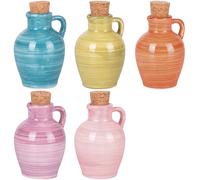 Anfora mini oliera in ceramica tappo in sughero, Masseria