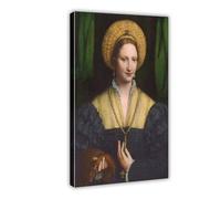 ANFOTCM Bernardino Luini, ritratto di una donna, poster su tela, decorazione artistica da parete per soggiorno e camera da letto, 50 x 75 cm