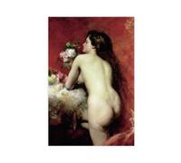 ANFOTCM Poster su tela con Charles Emile Auguste Carolus-Duran, The Model, 1905, decorazione artistica da parete per camera da letto, ufficio, stanza, regalo, 40 x 60 cm