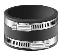 ANFUXT Manicotto In Gomma Flessibile Da 100 mm, Giunto In Gomma Flessibile Con Due Fascette In Acciaio Inox, Manicotto Antirumore Per Ventilatore, Filtro a Carbone, Tubo Rigido, Tubo In Acciaio
