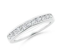 ANGARA Anello Da Sposa In Oro 14K Con Diamante Lab 0.57 Ct Taglio Perno