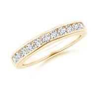 ANGARA Anello Da Sposa In Oro 14K Con Diamante Lab 0.57 Ct Taglio Perno
