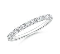 ANGARA Anello Mezza Eternità Lab Grown U-Diamond 0.44 Ct in Oro 14K