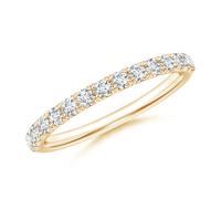 ANGARA Anello Mezza Eternità Lab Grown U-Diamond 0.44 Ct in Oro 14K