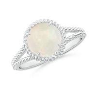 ANGARA Anello Twist A Corda In Argento 925 Con Opale Naturale (8mm)