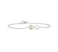 ANGARA Bracciale Nastro Libra Opale 0,37 Ct con Diamanti in Oro Massiccio 14K