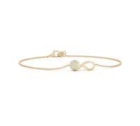 ANGARA Bracciale Nastro Libra Opale 0,37 Ct con Diamanti in Oro Massiccio 14K
