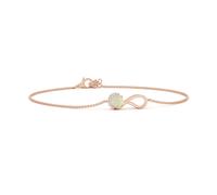 ANGARA Bracciale Nastro Libra Opale 0,37 Ct con Diamanti in Oro Massiccio 14K