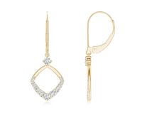 ANGARA Orecchini Pendente A Frammenti In Oro 14K Con Diamante Lab 0.25 Ct