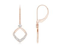 ANGARA Orecchini Pendente A Frammenti In Oro 14K Con Diamante Lab 0.25 Ct