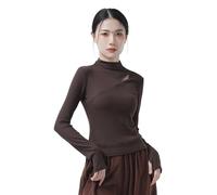 Angcoco Top a Maniche Lunghe Eleganti con Collo a Lupetto da Donna