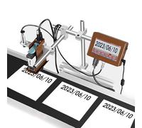 ANGDI Macchina per codifica automatica, stampante a getto d'inchiostro online per data con altezza di stampa 12,7/25,4mm, touchscreen, attrezzatura industriale per la marcatura di numeri(25.4mm)