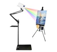 ANGDI Proiettore da disegno, proiettore artistico per tracciare disegni e dipingere, strumento di disegno intelligente portatile con telecomando e supporto, connettività Wi-Fi e USB(White,1.95m)