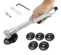 ANGDI Smerigliatrice angolare pneumatica da 3 Pollici, utensile da Taglio ad Aria compressa da 20000 Giri/min con 6 Dischi da Taglio da 3 Pollici, smerigliatrice angolare pneumatica da 1/4 di Pollice