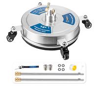 AngeDZ Pulitore per superfici idropulitrice da 35,6 cm con 4 Ruote, Spina a connessione Rapida da 1/4", Robusto Attacco per idropulitrice in Acciaio Inox per vialetto in Cemento, Portata Minima 1,8