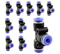 ANGEEK 10 pezzi 4 mm raccordi a T a 3 vie Push to Connect Raccordo pneumatici, PE connettore pneumatici connettori pneumatici Plastica, connettore per aria compressa
