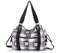 Angel Barcelo Borsa hobo per donna, a tracolla e a mano, borse a spalla, G-nero., Large