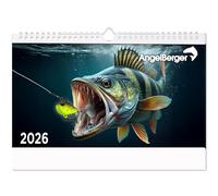 Angel Berger - Calendario da pesca 2026, formato DIN A4, per pesca