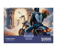 Angel Biker Journey Precise Cut Pieces Ideal for Stress Reduction, Mental Calmness And Enjoying Leisure Moments 70x50cm/1000pcs