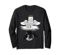 Angel Cat And Devil Cat Funny Kitty Kitten Cats Lovers Maglia a Manica