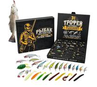 Angel-Christmas Countdown - Esca artificiale realistica per 31 giorni | Calendario del conto alla rovescia di Natale per feste, compleanni, coppie, fiume, lago jigging, trolling casting