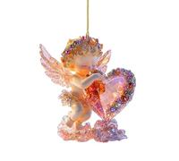Angel Christmas Ornamenti - Acrilico , Fascino Albero Leggero | Decorazioni Angelo Uniche per Albero Di Natale, Chiavi Del Astuccio O Specchietto, Regalo Commemorativo Sentimentale Per L