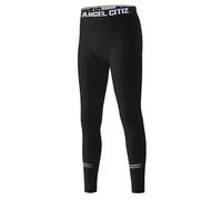ANGEL CITIZ Leggings termici a compressione per ragazzi, sportivi, ad asciugatura rapida, per allenamento, corsa, leggings termici, Nero , 12 anni