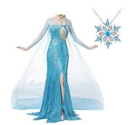 Angel Closet Costume da principessa Elsa, da donna, per feste in maschera, Halloween, cosplay(M, elsa1)