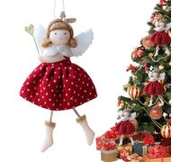 Angel Decoration, Angel Ornament, 3.94x6.69 Inches, Premium Plush Fabric Adorable Soft Pendant, Holiday Keepsake for Farmhouse, Door, Sill, Restaurant Decor and Christmas Tree